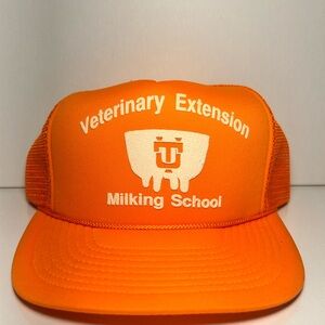 Vintage Orange and white University of Tennessee snap back hat
